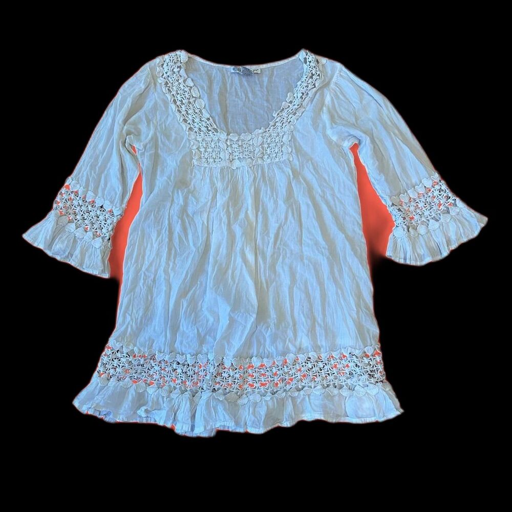 White babydoll dress/ boho dress